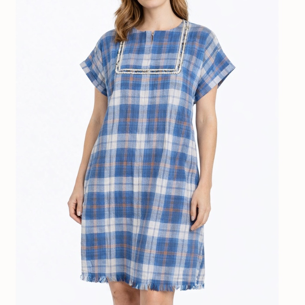 Sea New York-  Plaid Flannel Dress‎